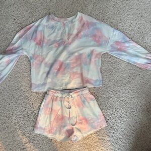 Pastel Tie-Dye Pajama Set